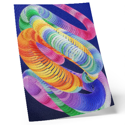 Hållbar väggposter Färgglada spiraler i abstrakt stil