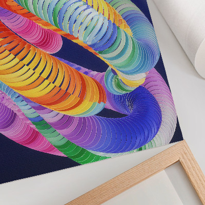 Hållbar väggposter Färgglada spiraler i abstrakt stil