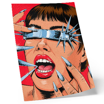 Hållbar väggposter Futuristiska element, intensiva färger, dynamik