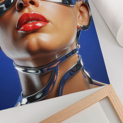 Dekorativ väggaffisch Futuristisk figur, intensiva färger, modernitet