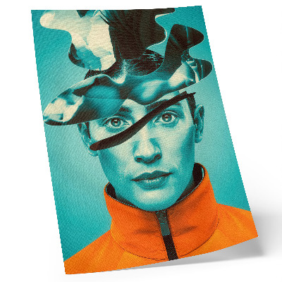 Poster Kontrasterande färger, surrealism, dynamiska former