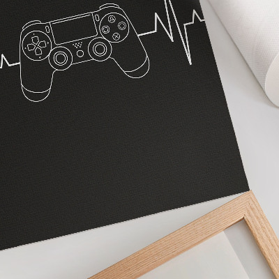 Affisch Minimalistiskt speltema svartvitt hjärta