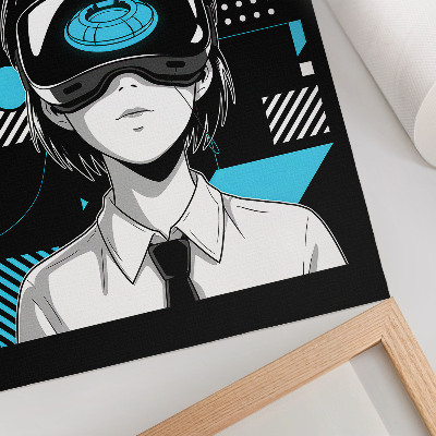 Poster En modern karaktär i VR-glasögon