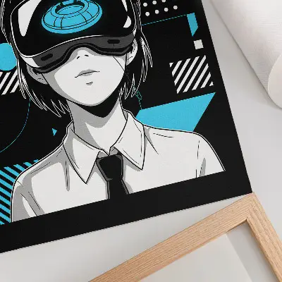 Poster modern karaktär med VR-glasögon