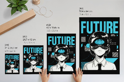 Poster En modern karaktär i VR-glasögon