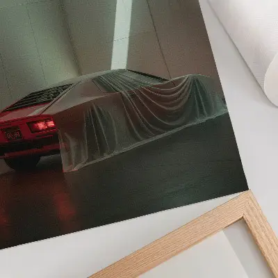 Dekorativ väggaffisch klassisk bilbelysning i minimalistisk stil