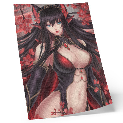 Hållbar väggposter Anime skönhet elegans, dynamisk röd svart