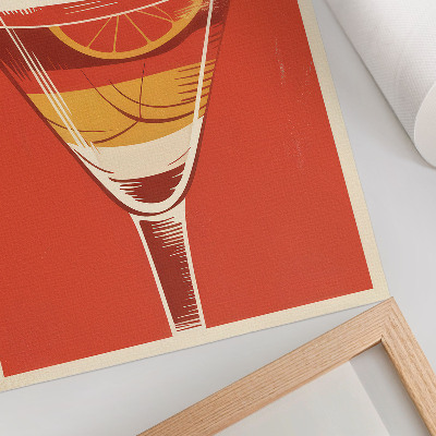 Dekorativ väggaffisch Retrostil cocktailgrafik elegans nostalgi