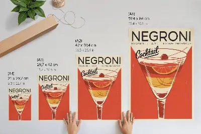 Dekorativ väggaffisch med nostalgi och elegans i retrostil