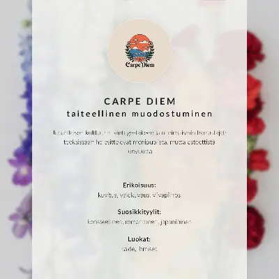 Affisch med motiv av fint detaljerat silverfärgat hår och drake