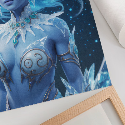 Poster Fantastisk atmosfär, magisk figur, iskristaller