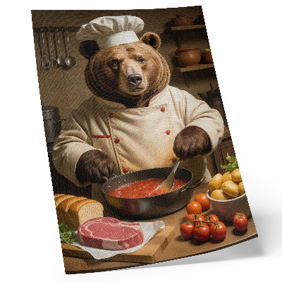 Affisch Björnkock varm själsscen surrealism värme