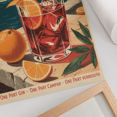 Poster Intensiva färger, semesteratmosfär, hav, orange