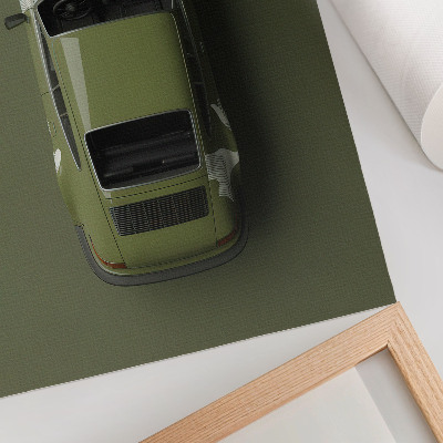 Poster Elegant grön bil minimalism enkelhet