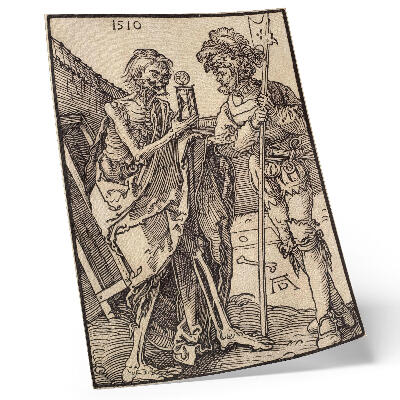 Affisch Döden och Lansquenet (1510) av Albrecht Dürer