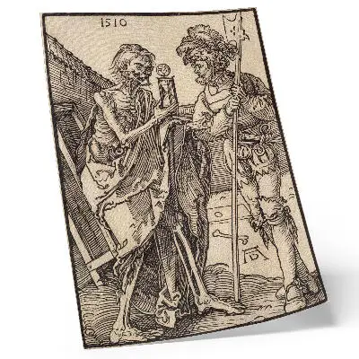 Affisch Döden och Lansquenet från 1510 av Albrecht Dürer