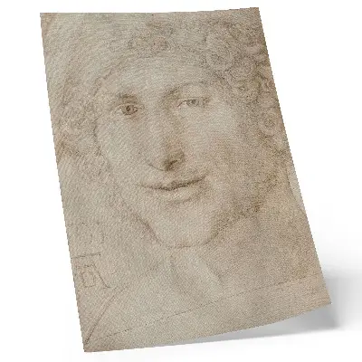 En ung mans huvud (1503) av Albrecht Dürer hållbar väggposter