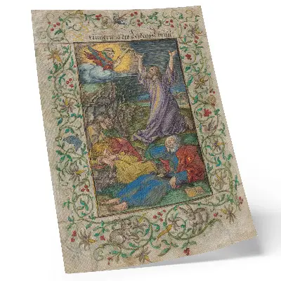 Kristus på Olivberget av Albrecht Dürer och Georg Mack den äldre dekorativ väggaffisch från 1508 och 1580-talet