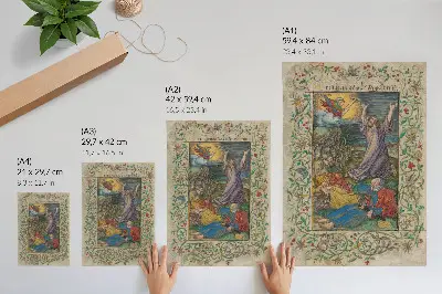 Kristus på Olivberget av Albrecht Dürer och Georg Mack den äldre dekorativ väggaffisch från 1508 och 1580-talet