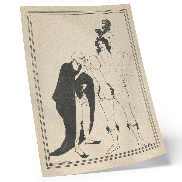 Hållbar väggposter Heroldens granskning baserad på Aristofanes Lysistrata, Aubrey Beardsley