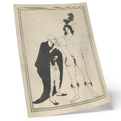 Hållbar väggposter Heroldens granskning baserad på Aristofanes Lysistrata, Aubrey Beardsley