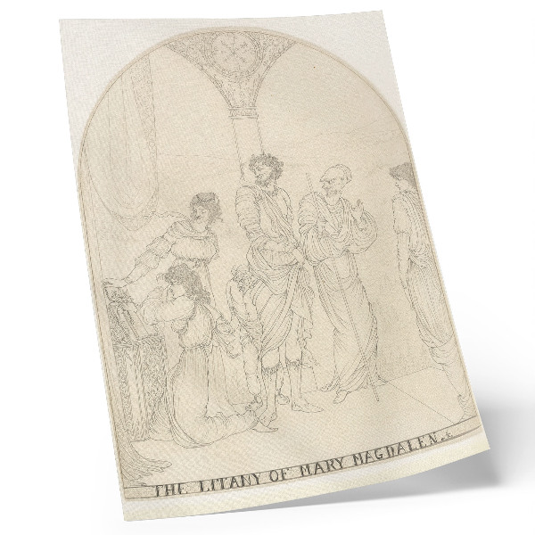Dekorativ väggaffisch Litania av Maria Magdalena av Aubrey Vincent Beardsley