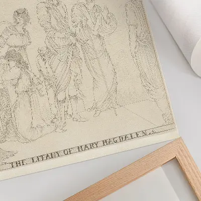 Dekorativ väggaffisch med motivet Litania av Maria Magdalena av Aubrey Vincent Beardsley