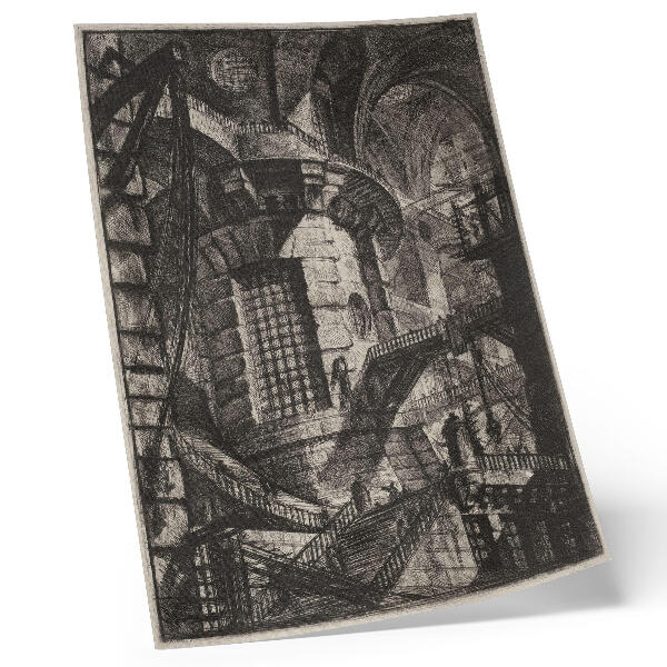 Dekorativ väggaffisch Runda tornet (1780-talet) – Giovanni Battista Piranesi