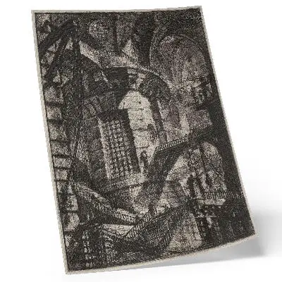 Dekorativ väggaffisch med motivet Runda tornet från 1780-talet av Giovanni Battista Piranesi