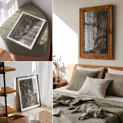 Dekorativ väggaffisch med motivet Runda tornet från 1780-talet av Giovanni Battista Piranesi