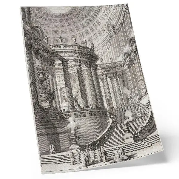 Poster med motiv av Forntida tempel av Giovanni Battista Piranesi