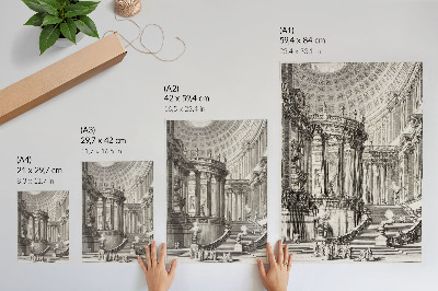 Poster Forntida tempel – Giovanni Battista Piranesi