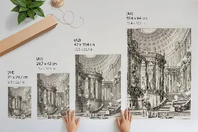 Poster med motiv av Forntida tempel av Giovanni Battista Piranesi