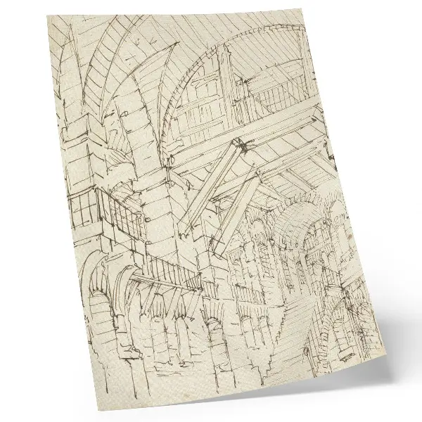 Hållbar väggposter arkitektstudier av Giovanni Battista Piranesi