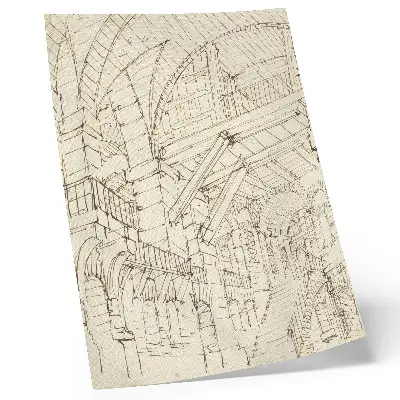 Hållbar väggposter arkitektstudier av Giovanni Battista Piranesi