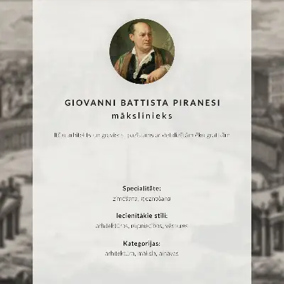 Hållbar väggposter arkitektstudier av Giovanni Battista Piranesi