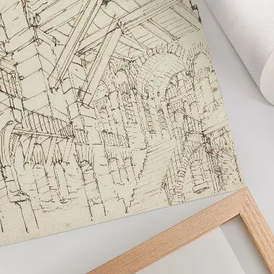 Hållbar väggposter arkitektstudier av Giovanni Battista Piranesi