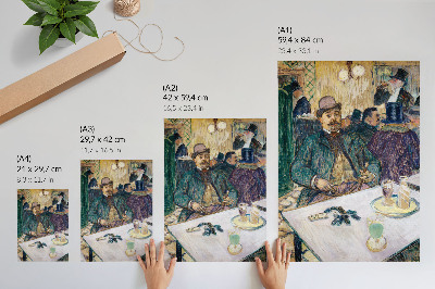 Poster Herr Boileau i kaféet (1893) – en högupplöst målning av Henri de Toulouse-Lautrec