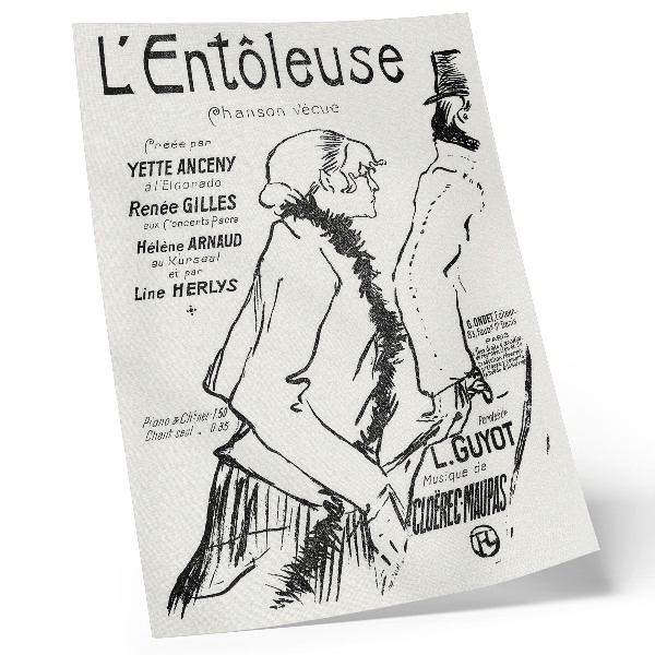 Hållbar väggposter Stackars gatugångare! (1893) gravyr av Henri de Toulouse-Lautrec