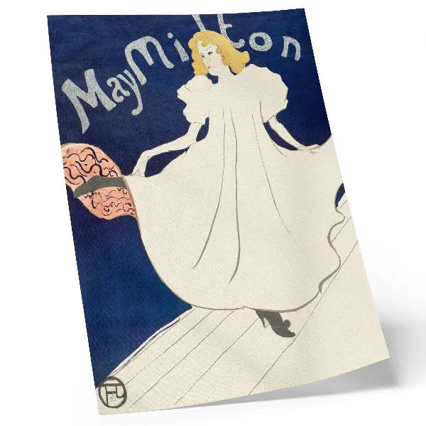 Dekorativ väggaffisch högupplöst tryck av May Milton från 1895 av Henri de Toulouse-Lautrec