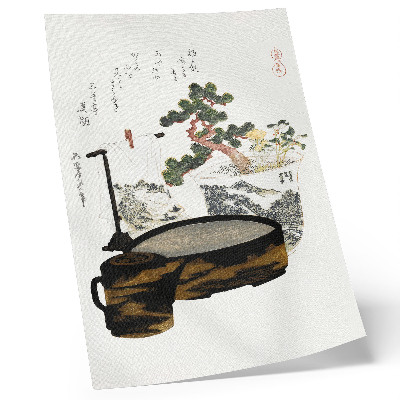 Dekorativ väggaffisch Katsushiki Hokusai's Tea Table (1822) – vintage japanskt träblockstryck