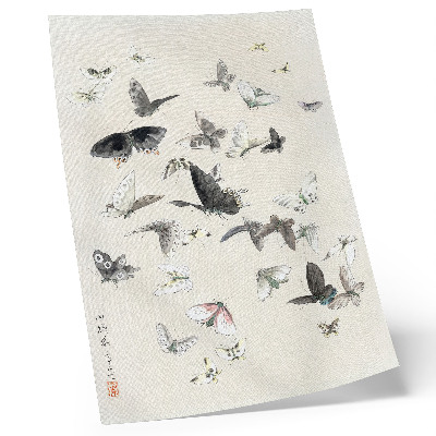 Poster Hokusais fjärilar och nattfjärilar