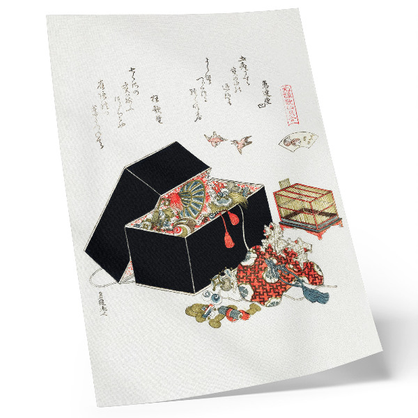 Poster Hokusais japanska smyckeskrin (1822)