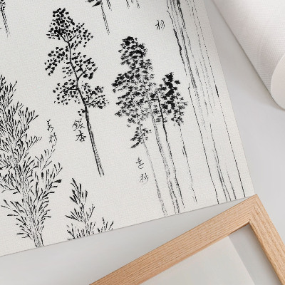 Affisch Hokusais tallar (1800-1900) – japanskt träblockstryck i vintagestil