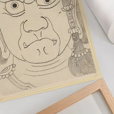 Hållbar väggposter Fudō Myōō-mask av Katsushika Hokusai-skolan