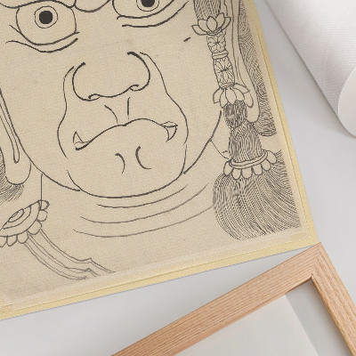 Hållbar väggposter Fudō Myōō-mask, Katsushika Hokusai School