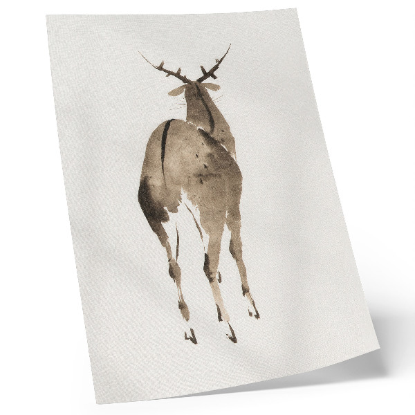 Poster Katsushiki Hokusai's Deer (1904), vintage djurillustration