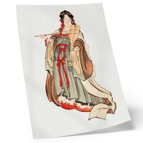 Affisch Benten (kärlekens gudinna) (1700-–1800-talet), en illustration av en japansk kvinna från stenåldern av Katsushika Hokusai