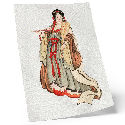 Affisch Benten (kärlekens gudinna) (1700-–1800-talet), en illustration av en japansk kvinna från stenåldern av Katsushika Hokusai