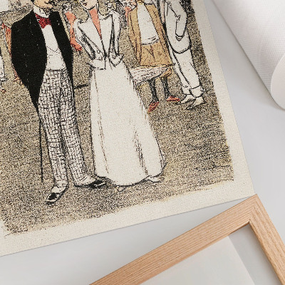 Hållbar väggposter Den eviga trion (1899) – gravyr av Théophile Alexandre Steinlen